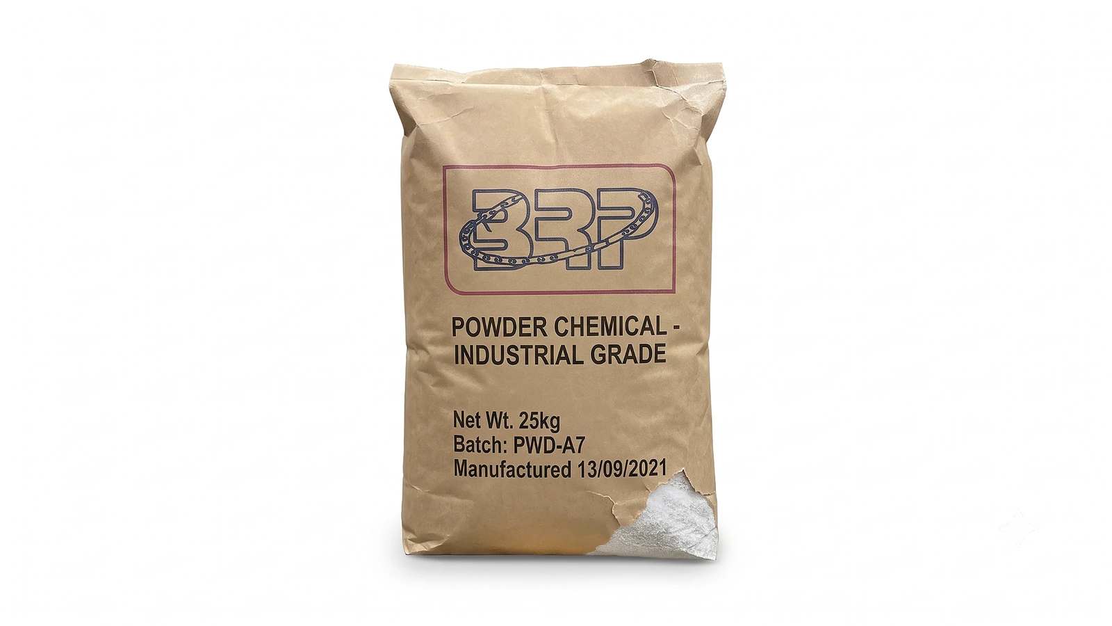 Bulk bags containing industrial powder chemicals